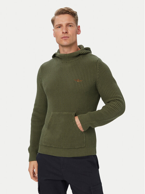 Aeronautica Militare Pulover 262MA1665UL00409 Kaki Regular Fit