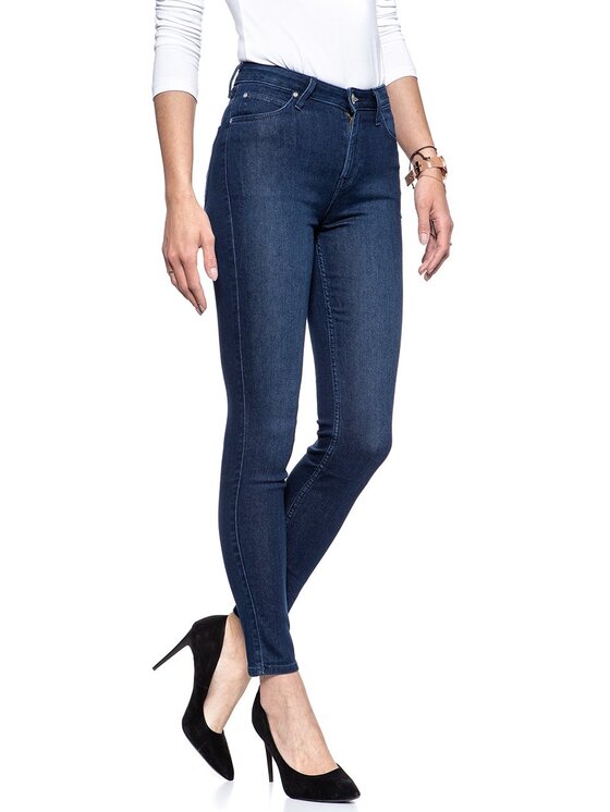 Lee Lee Jeansy SCARLETT HIGH Niebieski Skinny Fit