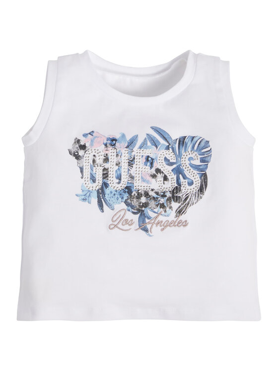 Guess топ K3GI28 K6YW1 Бял Regular Fit