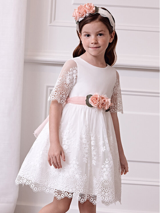 abel & lula robe habillã©e 5034 blanc regular fit