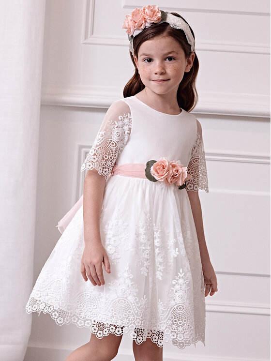 Abel & Lula Rochie elegantă 5034 Alb Regular Fit