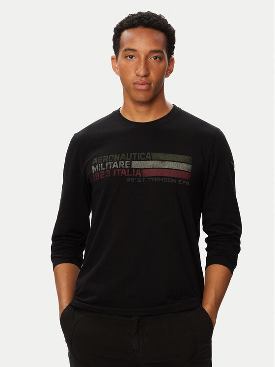 Aeronautica Militare Aeronautica Militare Longsleeve 262TS2571UJ00641 Nero Regular Fit