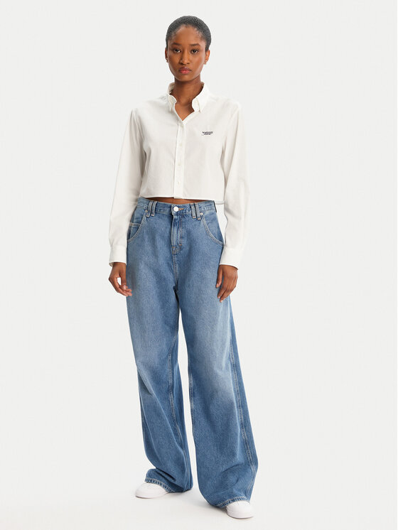 Tommy Jeans Tommy Jeans Πουκάμισο DW0DW21400 Λευκό Relaxed Fit