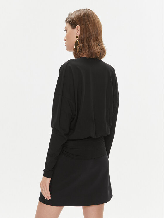 PINKO Pinko Bluză Maga 102353 A1DE Negru Regular Fit