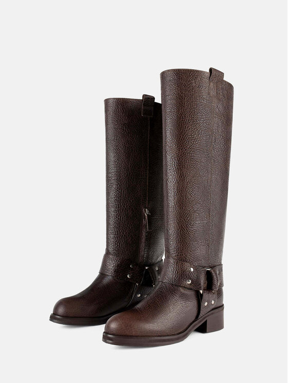 L37 L37 Kozaki BIKER GANG 36 Brązowy