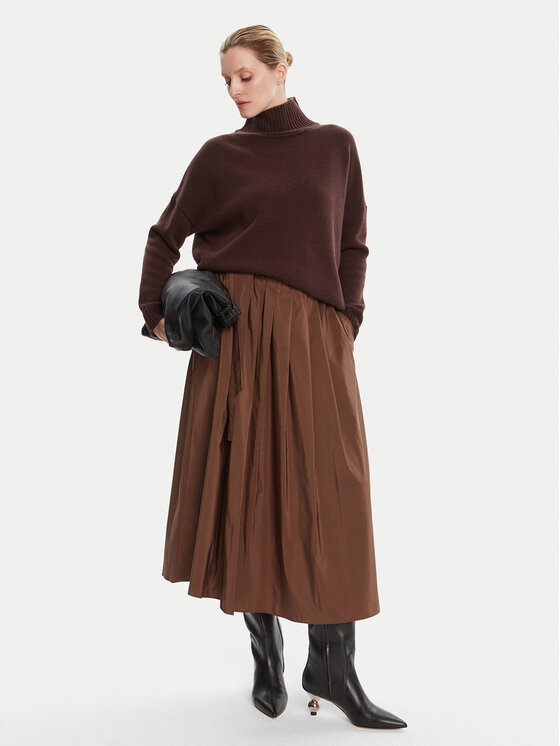 Weekend Max Mara Weekend Max Mara Trapezno krilo Zarda 2525106031 Rjava Regular Fit