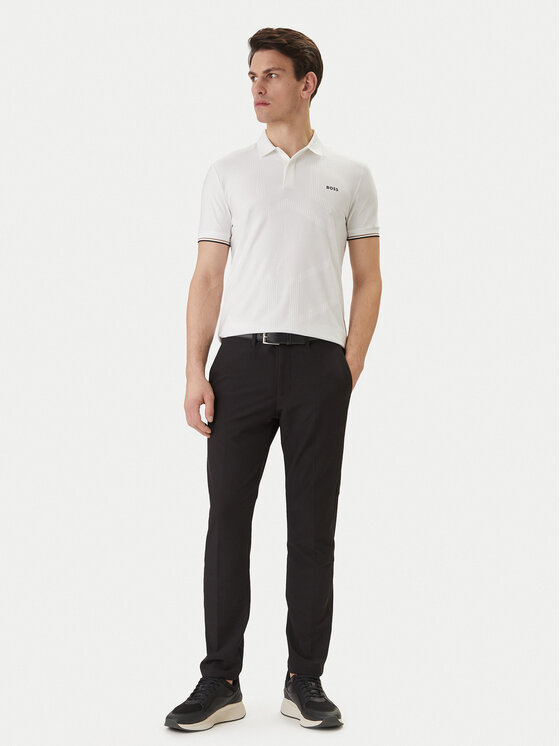 BOSS BOSS Polo marškinėliai Chip Hexa 50554561 Balta Regular Fit