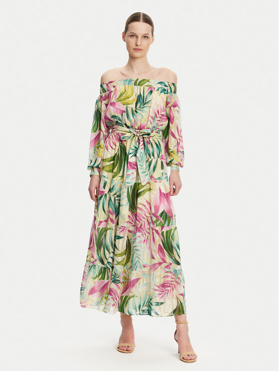 Guess Guess Sommerkleid W5GT16 WH9Z2 Bunt Regular Fit
