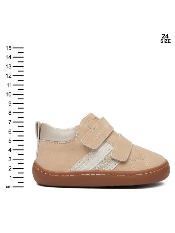 Tommy Hilfiger Tommy Hilfiger Sneakersy Mid Cut Velcro Sneaker T1AH-35068-0315A360 Beżowy jasny