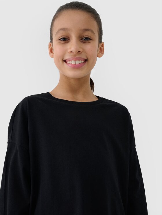 4F 4F Set di maglie a maniche lunghe 4FJWSS25TLONF377-20S Nero Oversize