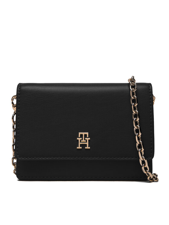Tommy Hilfiger Tommy Hilfiger Käekott Th Icon Card Holder W/Chain AW0AW18248 Must