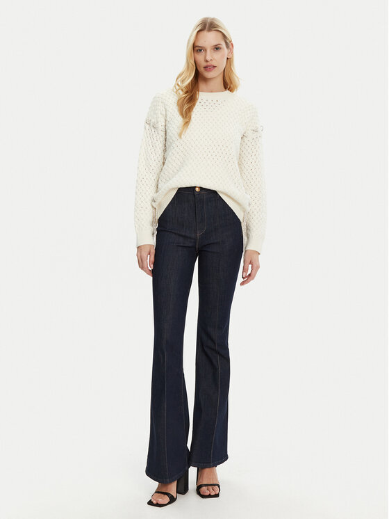 Guess Guess Džemper W5RR13 Z3KY0 Écru Regular Fit