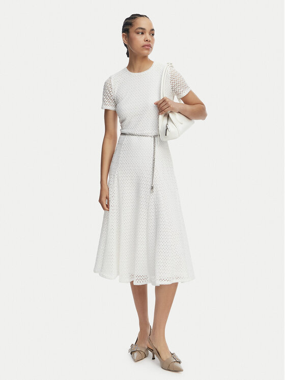 MICHAEL Michael Kors MICHAEL Michael Kors Vsakodnevna obleka MS683DUKS1 Bela Regular Fit