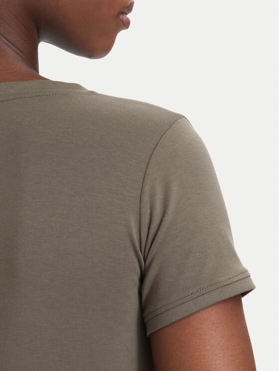 Guess Guess T-Shirt W2YI45 J1314 Khakifarben Slim Fit