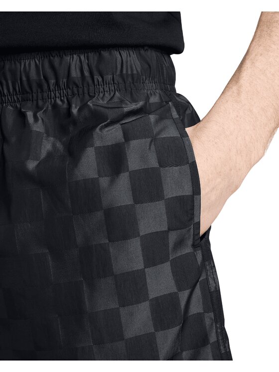 Nike Nike Szorty sportowe M NK CUB FOW SHORT CHECKERS FN3098-010 Czarny Regular Fit