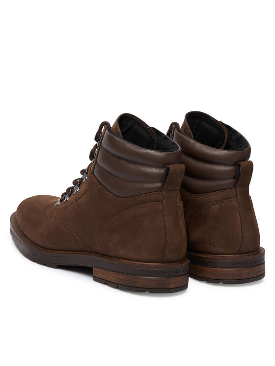 Tommy Hilfiger Tommy Hilfiger Schnürschuhe Cleated Hilfiger Wrm Hook Boot FM0FM05699 Braun