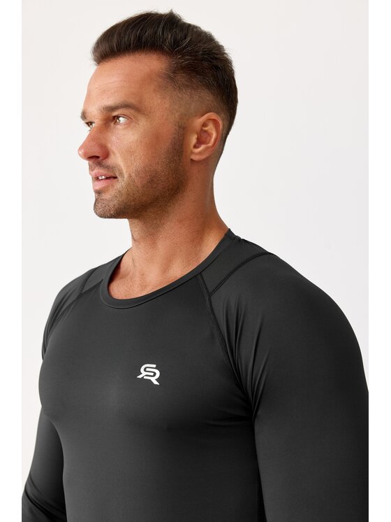 ROUGH RADICAL ROUGH RADICAL Koszulka techniczna VITAL ZIP LS Czarny Slim Fit