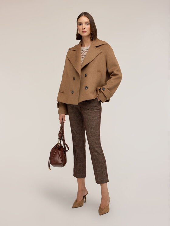 Motivi Motivi Cappotto invernale R055Q001200N012 Crema Over Fit