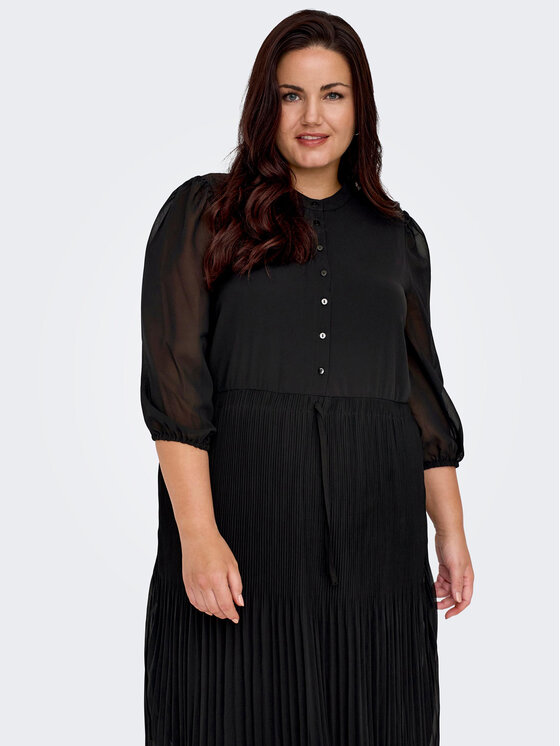 ONLY Carmakoma ONLY Carmakoma Vestito da giorno Piona 15302029 Nero Regular Fit