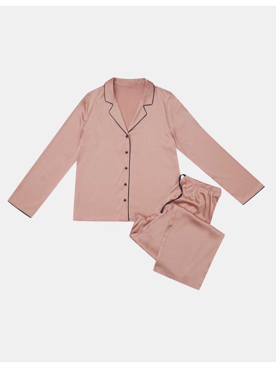 Esotiq Esotiq Piżama 41490-39X Różowy Loose Fit