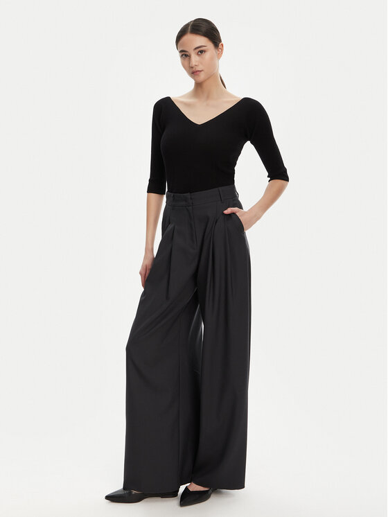Marella Marella Панталони тип палацо Ulzio 2523136095 Сив Wide Leg