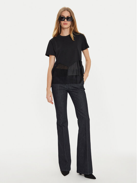 TWINSET TWINSET Marškinėliai 242TT2470 Juoda Regular Fit