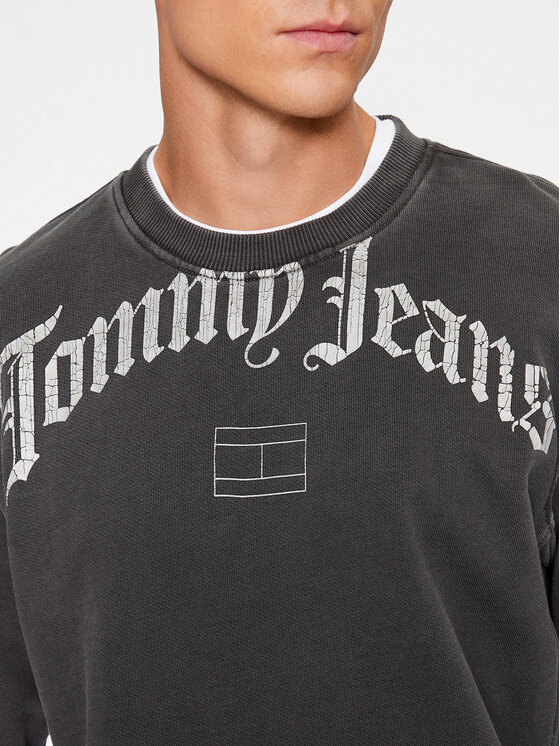 Tommy Jeans Tommy Jeans Majica dugih rukava Grunge Arch DM0DM17792 Crna Relaxed Fit