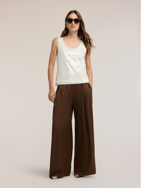 Motivi Motivi Top G069W003829N003 Kremowy Regular Fit