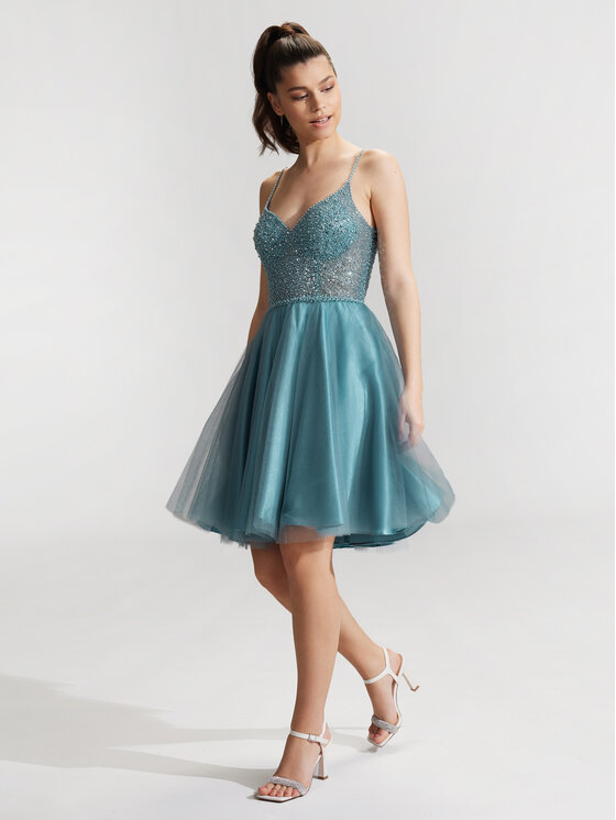 Hey Kyla Hey Kyla Coctailkleid 5AG014HK Blau Regular Fit