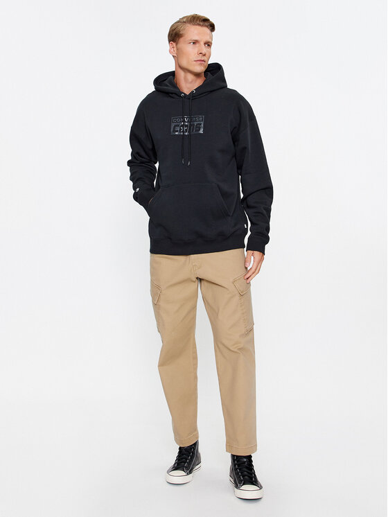 Converse Converse Džemperis Cons Hoodie Bb 10024013-A02 Juoda Regular Fit