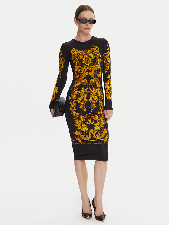 Versace Jeans Couture Versace Jeans Couture Každodenné šaty 79HAO9P0 JS524 Čierna Slim Fit