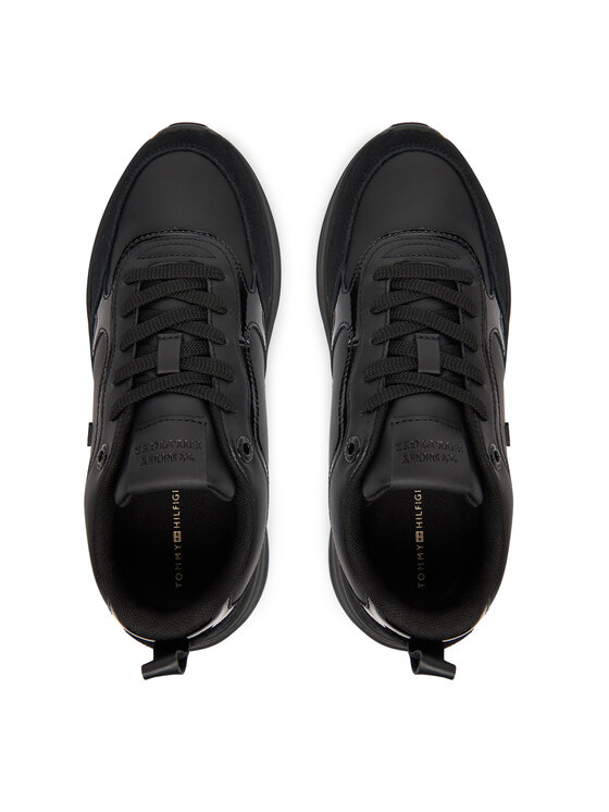 Tommy Hilfiger Tommy Hilfiger Laisvalaikio batai Chunky Runner Patent FW0FW08840 Juoda