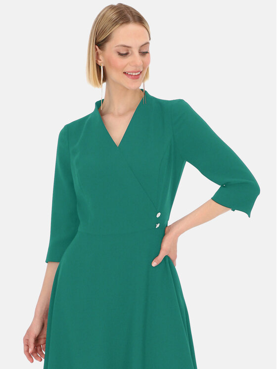 Potis & Verso Potis & Verso Sukienka koktajlowa Harmoni Zielony Slim Fit