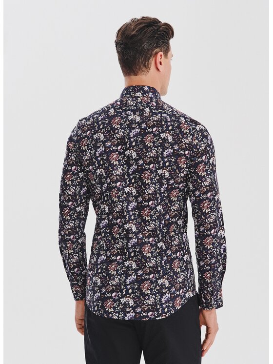 Pako Lorente Pako Lorente Koszula P25WF-1X-055 Granatowy Slim Fit