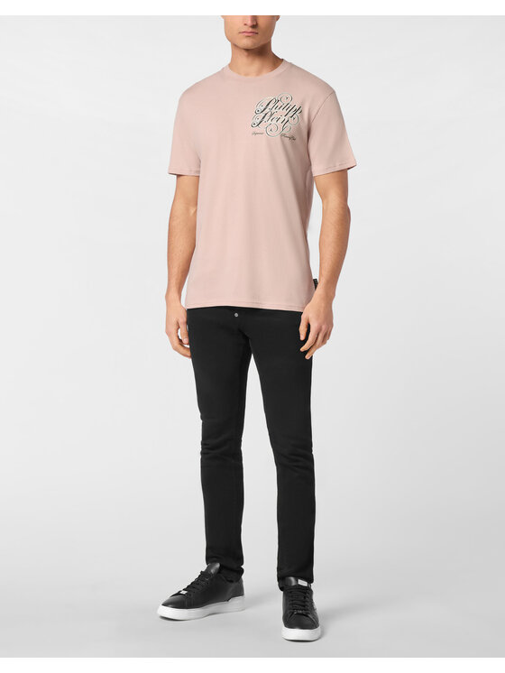 PHILIPP PLEIN PHILIPP PLEIN T-Shirt 24933 Kremowy Regular Fit