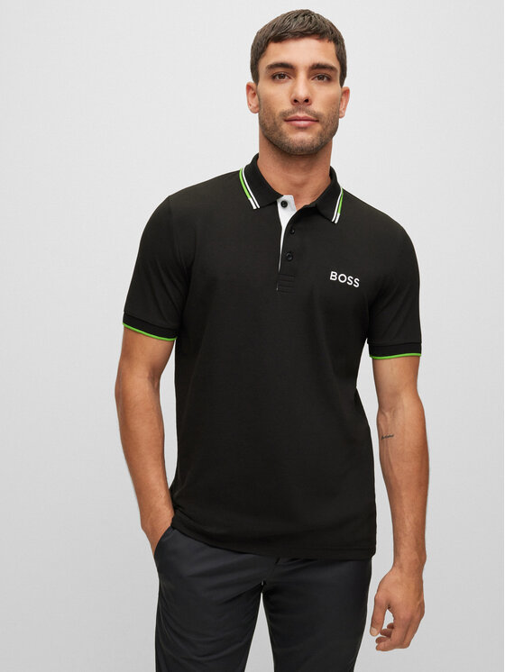 Boss Polo Paddy Pro 50469102 Melns Regular Fit