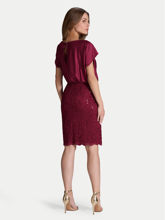 Swing Swing Coctailkleid 5AI10900 Dunkelrot Regular Fit