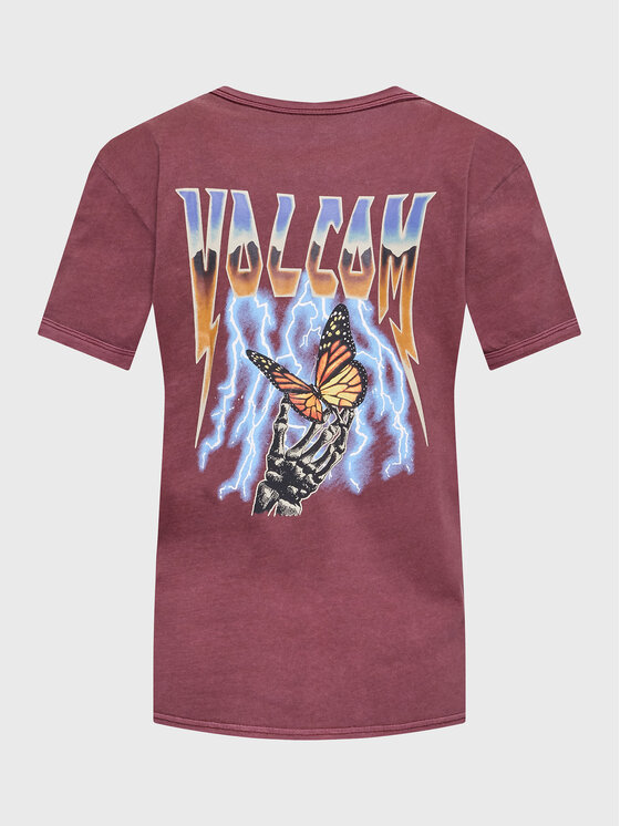 Volcom Volcom Tricou Truly Ringer B3512307 Vișiniu Regular Fit