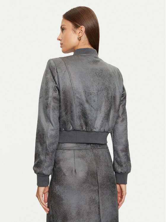 ONLY Veste en simili cuir Paris 15330040 Gris Regular Fit