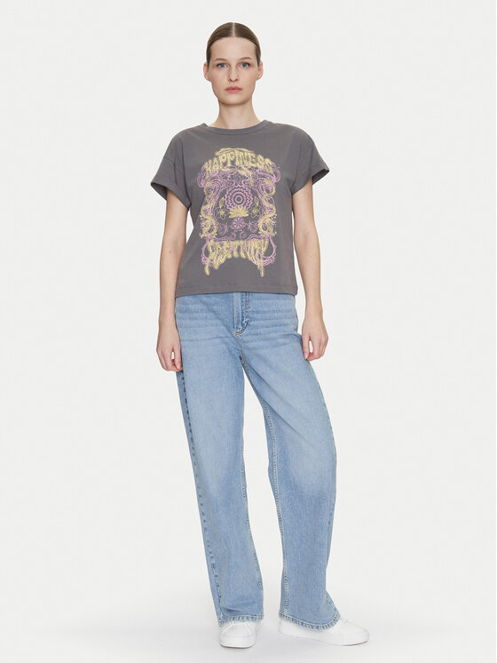 Noisy May Noisy May T-krekls Gaby 27033385 Pelēks Regular Fit
