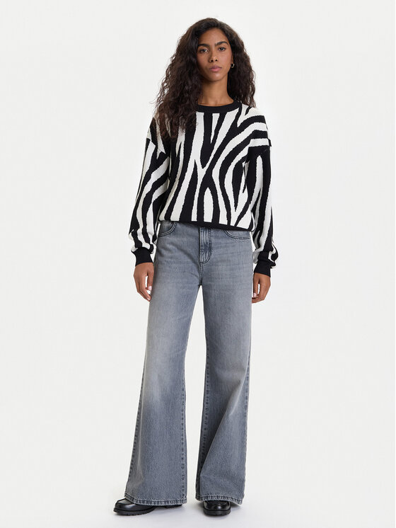 Vero Moda Vero Moda Pulover Siljeanimal 10330808 Alb Regular Fit