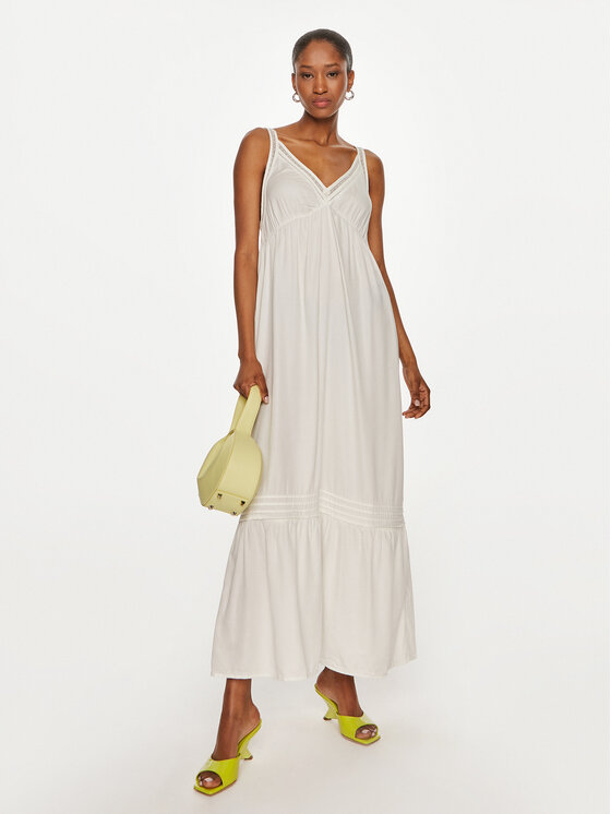 United Colors Of Benetton United Colors Of Benetton Poletna obleka 4RMM5V01T Écru Regular Fit