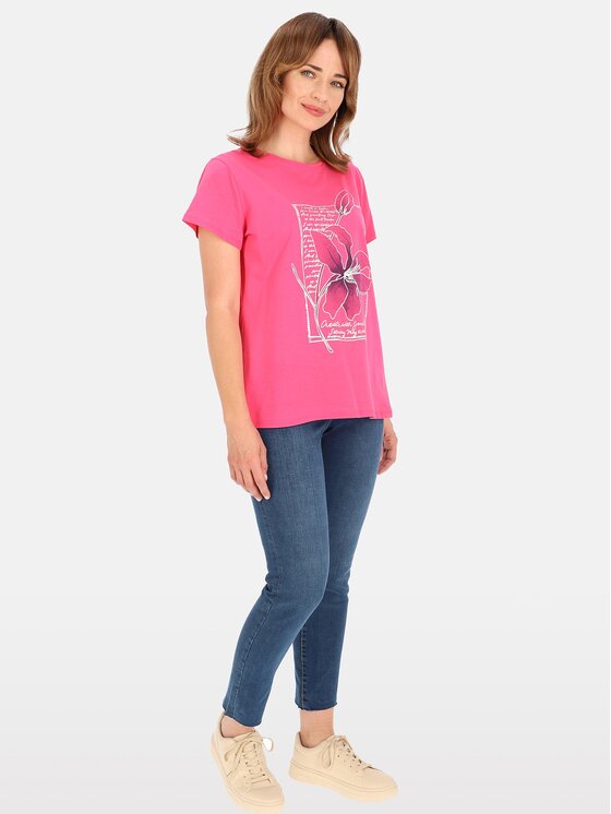 Perso Perso T-Shirt TCE242339F Koralowy Regular Fit