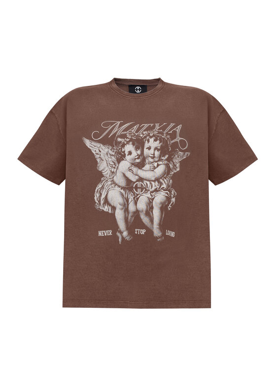 Magda Matyja Magda Matyja T-Shirt ANGELS T-SHIRT BROWN Brązowy Oversize