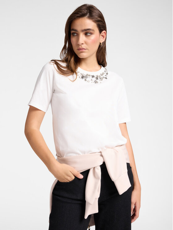 Elena Mirò Elena Mirò T-shirt G335Z000536N011 Bianco Regular Fit