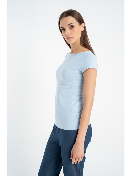 CLICK CLICK Halenka 72-011 Modrá Slim Fit