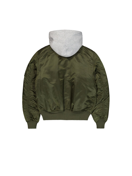 Alpha Industries Alpha Industries Kurtka bomber MA-1 D-Tec Hood Bomber Jacket Zielony Slim Fit