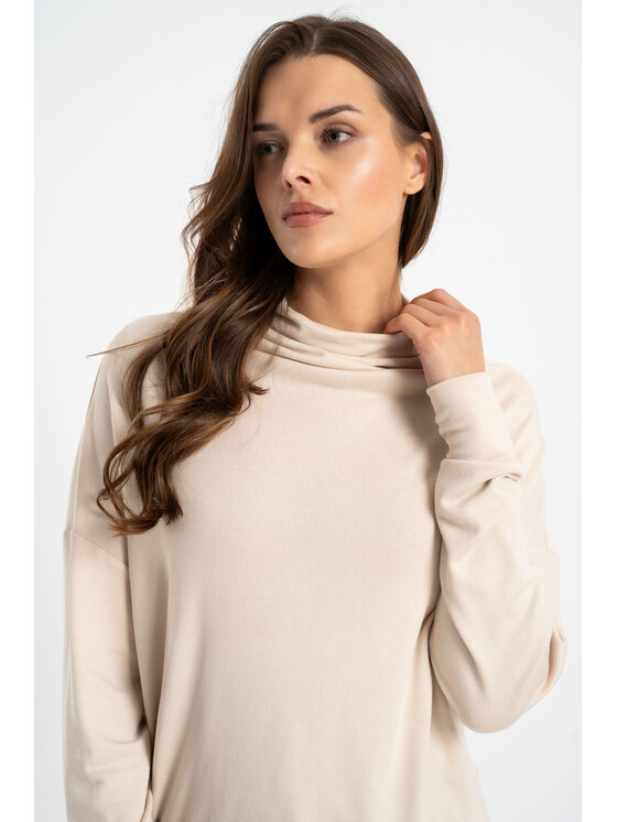 CLICK CLICK Bluzka 10-7023 Beżowy jasny Regular Fit