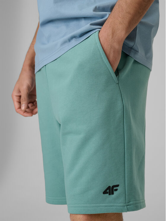 4F 4F Szorty sportowe BASIC+ Turkusowy Regular Fit