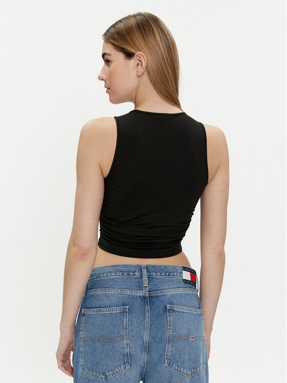 Tommy Jeans Tommy Jeans Top DW0DW17893 Czarny Slim Fit